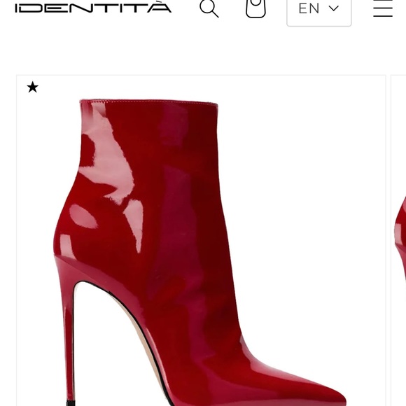 Identità Red Leather Booties - Picture 4 of 4